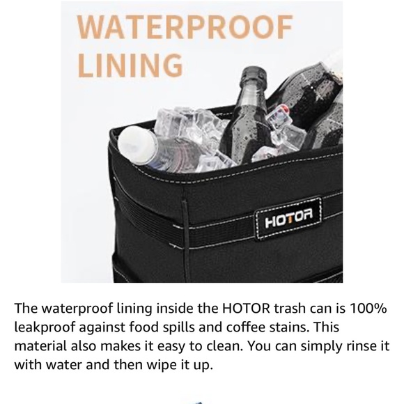 HOTOR Car Trash Can -Multifunctional Car Organizer for Storage & Trash Leakproof - Picture 5 of 5